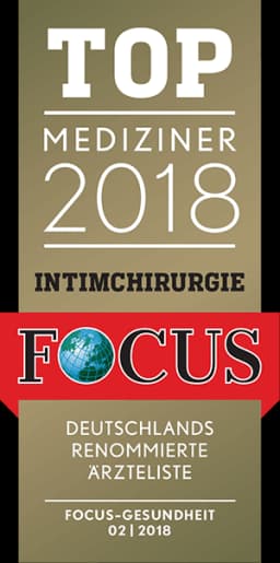 Focus Top Mediziner 2018 - Intimchirurgie Focus Top Mediziner 2018 - Intimchirurgie
